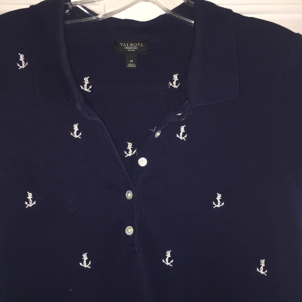 Talbots navy blue dress. Size M